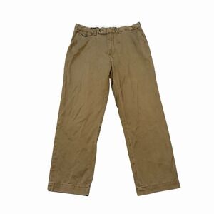 VTG Polo Ralph Lauren Cotton Twill Chino Pants Brown Men's Size 34/30